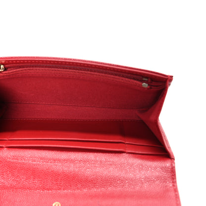 Chanel Caviar Quilted Medium Flap Wallet Red 5 of 9