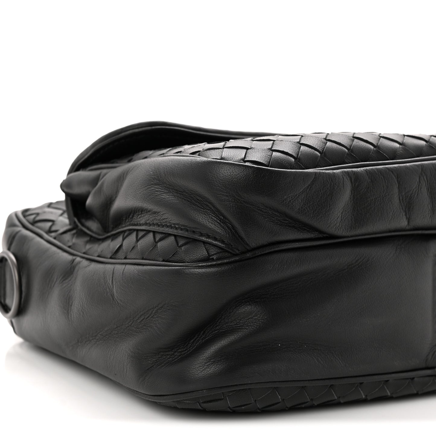 Nappa Intrecciato Messenger Bag Black