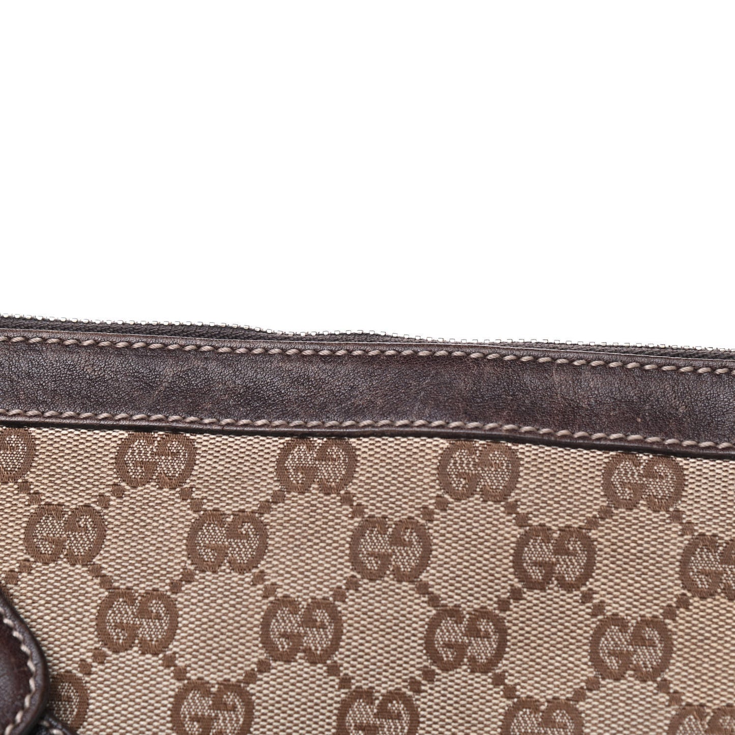 Monogram Web Studded Pelham Shoulder Bag Dark Brown