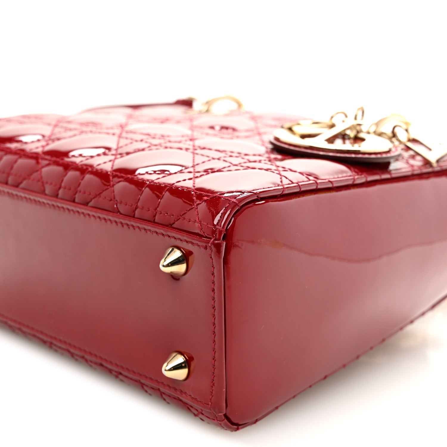 Christian Dior Patent Cannage Small Lady Dior Cherry Red 11 of 11