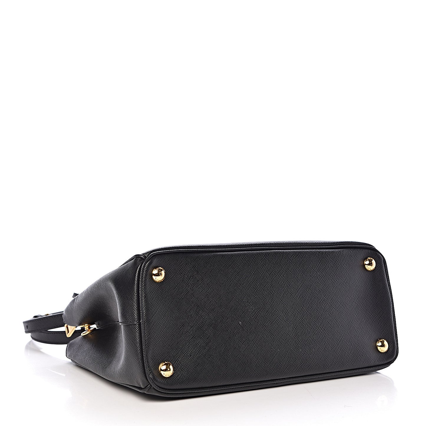 Saffiano Small Galleria Double Zip Tote Black
