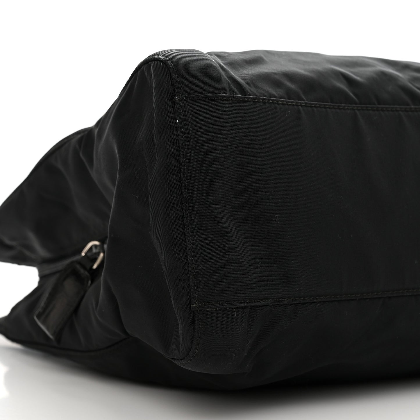 Tessuto Nylon Acciaio Chain Shoulder Bag Black
