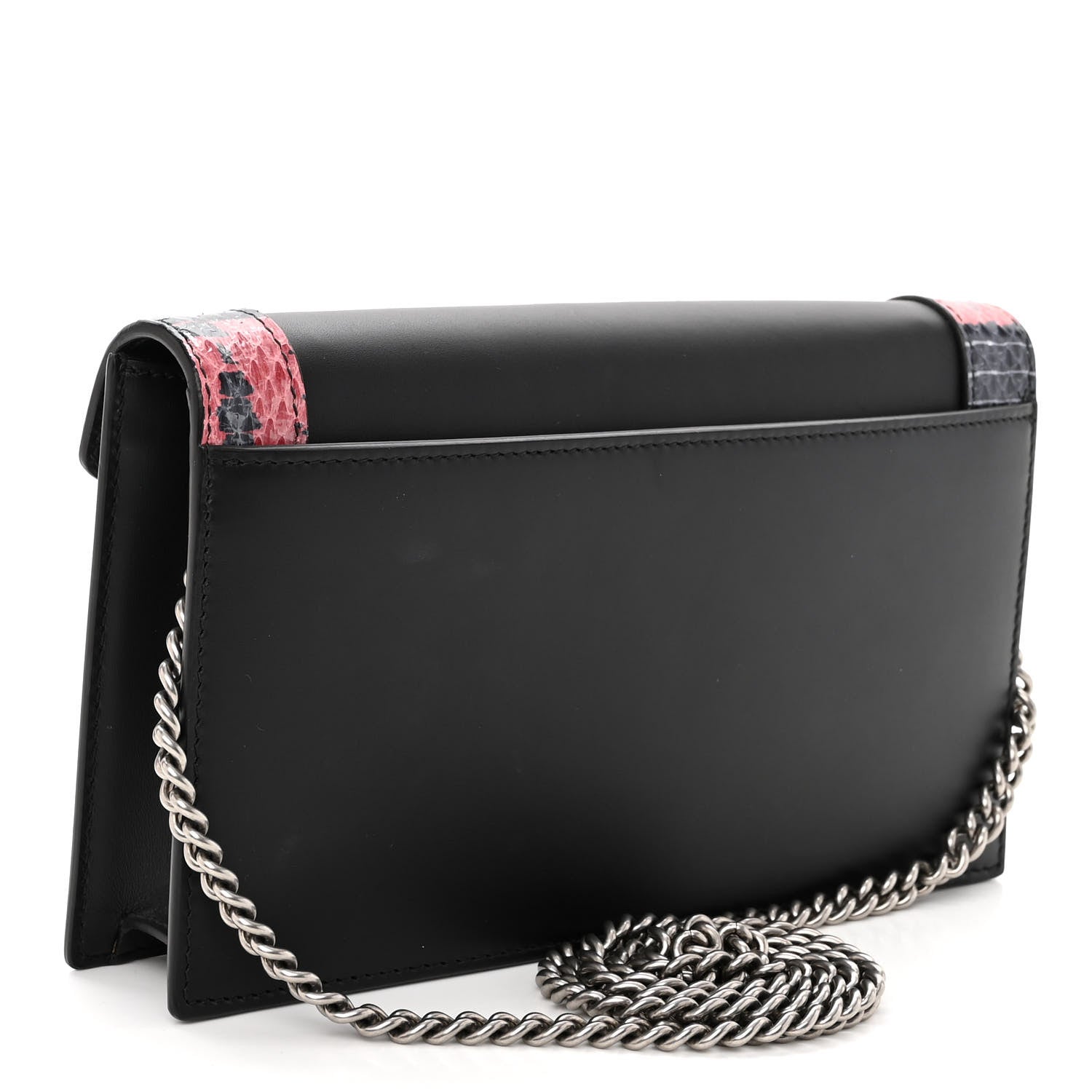 Gucci Snakeskin Calfskin Lilith Shoulder Bag Black 3 of 10