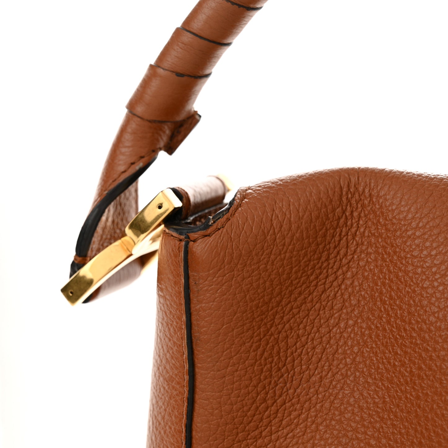 Calfskin Marcie Hobo Tote Tan