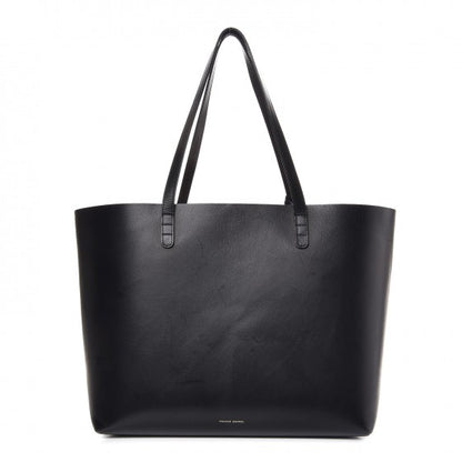Mansur Gavriel Calfskin Small Shopping Tote Black Flamma 1 of 15
