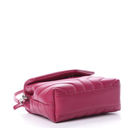 Saint Laurent Calfskin Y Quilted Monogram Toy Loulou Crossbody Bag Freesia 4 of 12
