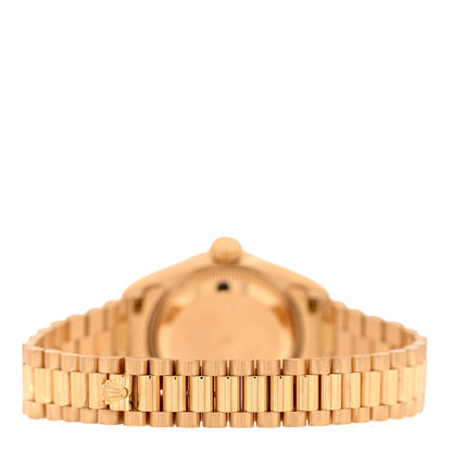 Rolex 18K Yellow Gold Diamond 26mm Datejust President Watch Champagne 69178 3 of 5