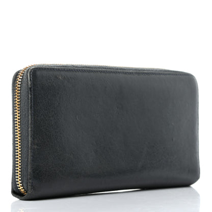 Balenciaga Agneau Giant 12 Gold Hardware Continental Zip Around Wallet Anthracite 3 of 8