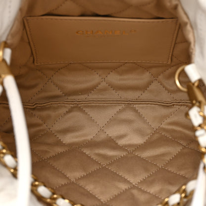 Chanel Shiny Calfskin Quilted Mini Chanel 22 White 5 of 10