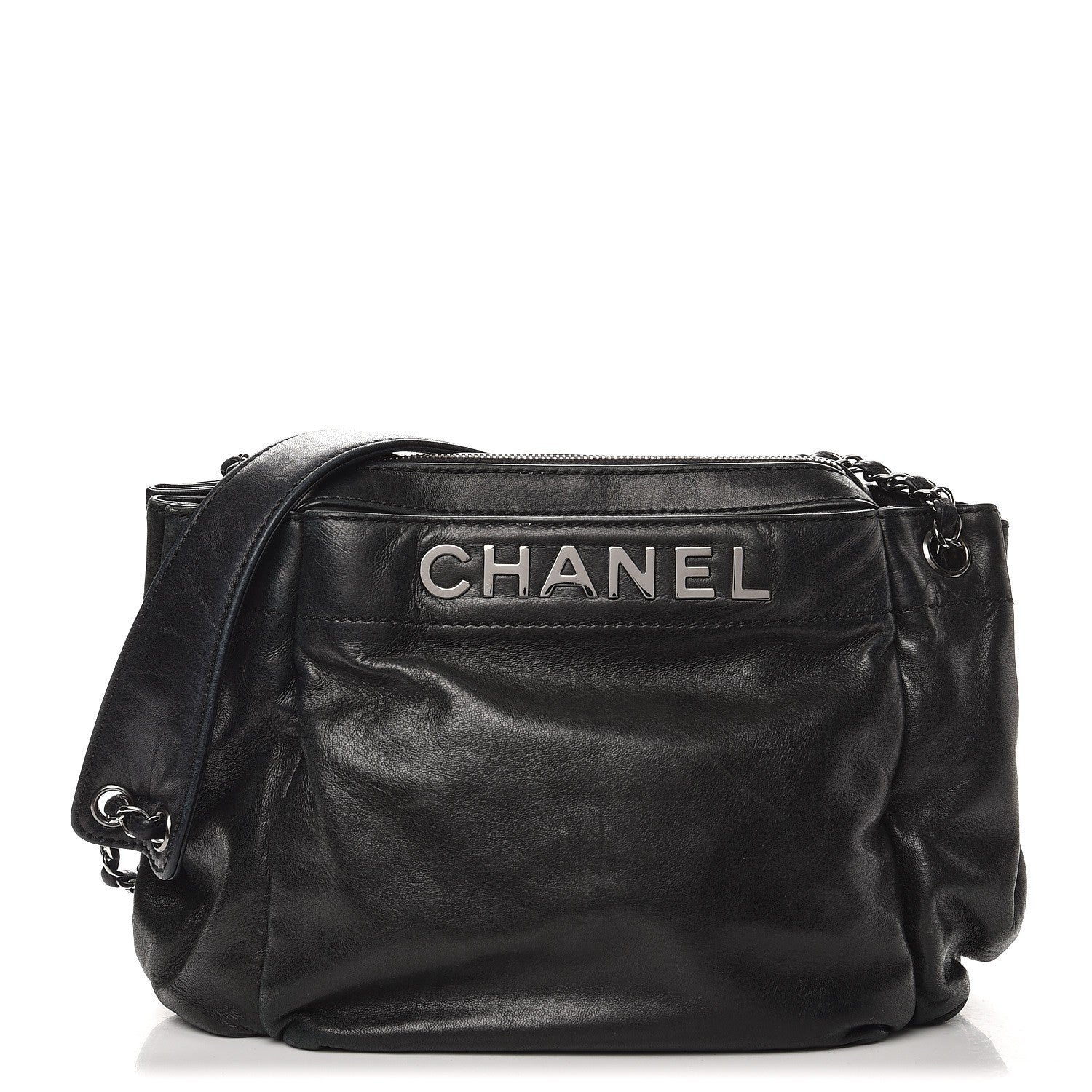 Chanel Lambskin Lax Accordion Hobo Black 1 of 14