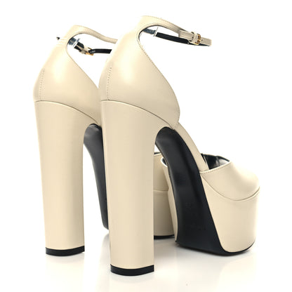 Saint Laurent Goatskin Jodie Platform Sandals 39 Ecru 4 of 9