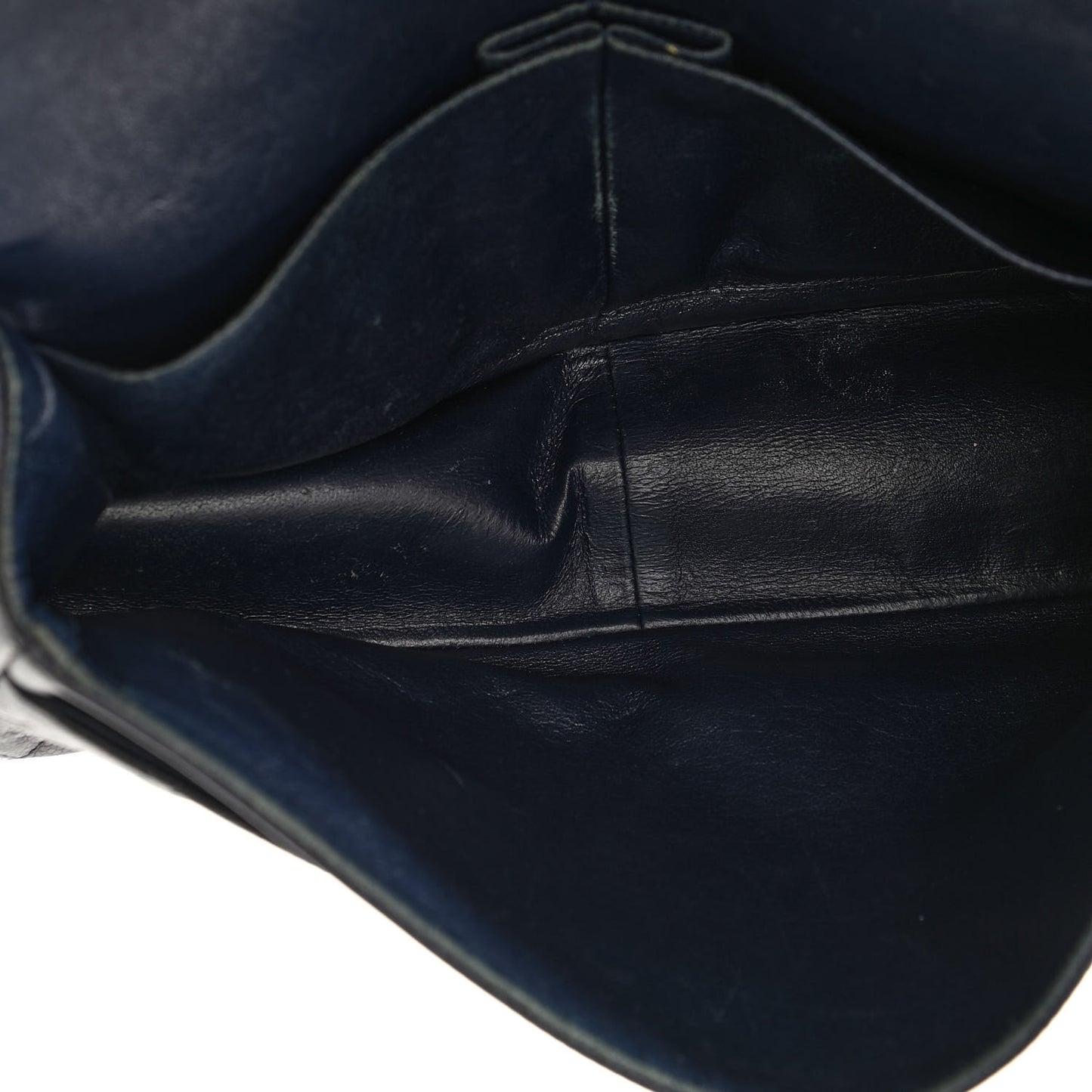 Caviar Quilted Jumbo Double Flap Navy Blue
