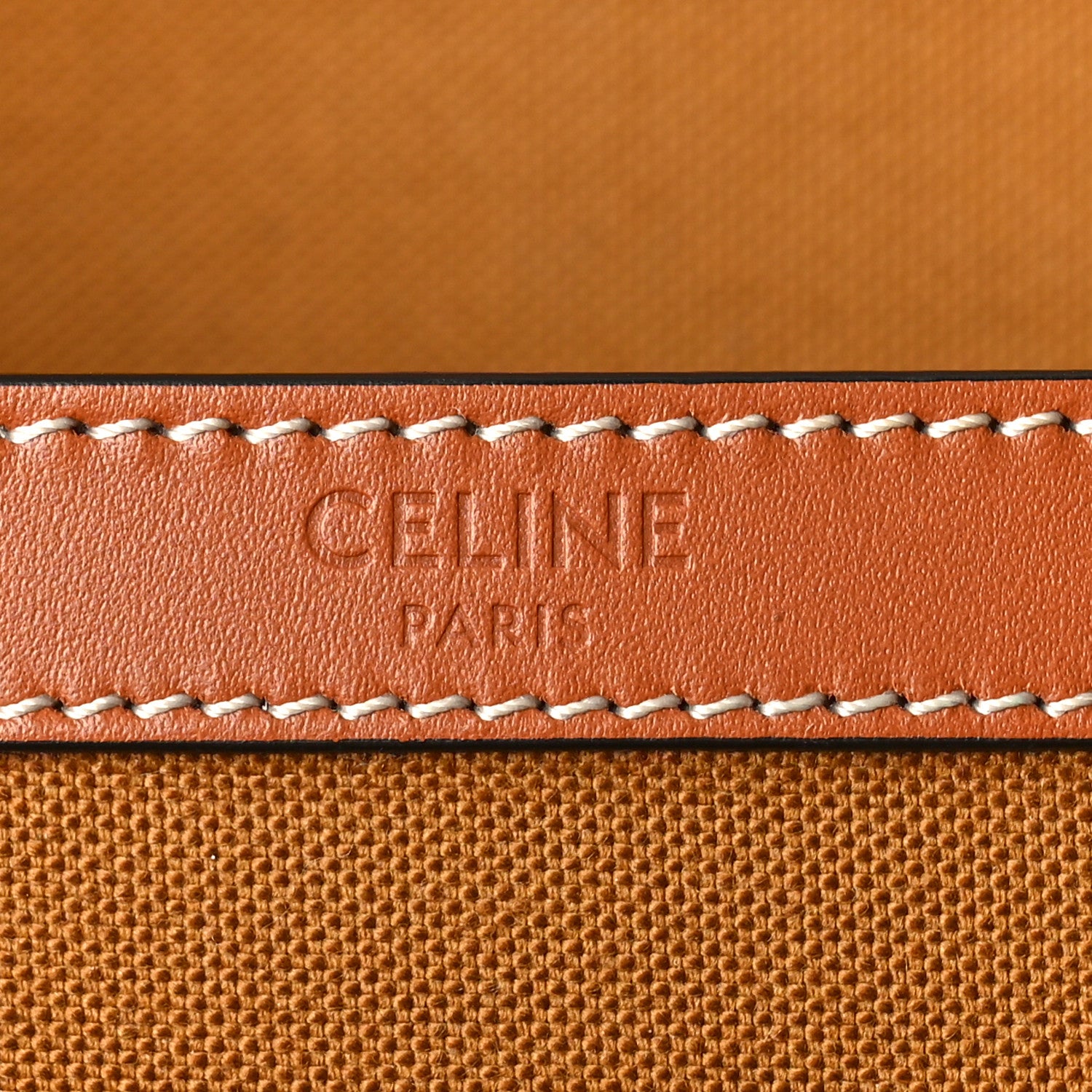 Celine Triomphe Canvas Medium Cabas Bag Tan 7 of 9