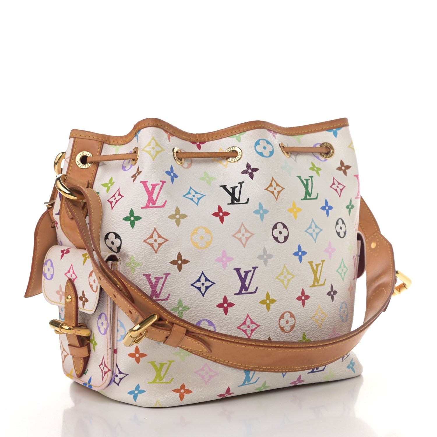 Louis Vuitton Monogram Multicolor Petit Noe White 3 of 30