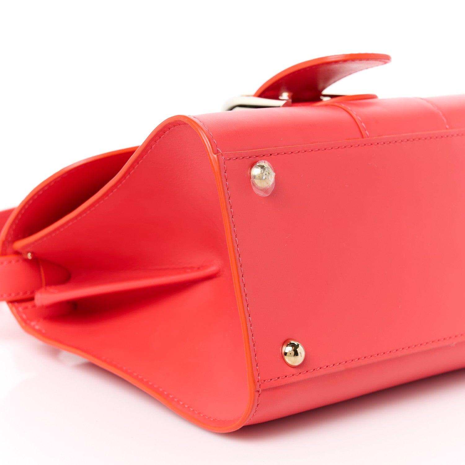 Delvaux Box Calfskin Mini Brillant Satchel Coral 11 of 12