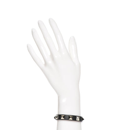 Valentino Garavani Vitello Rockstud Bracelet Black 2 of 6