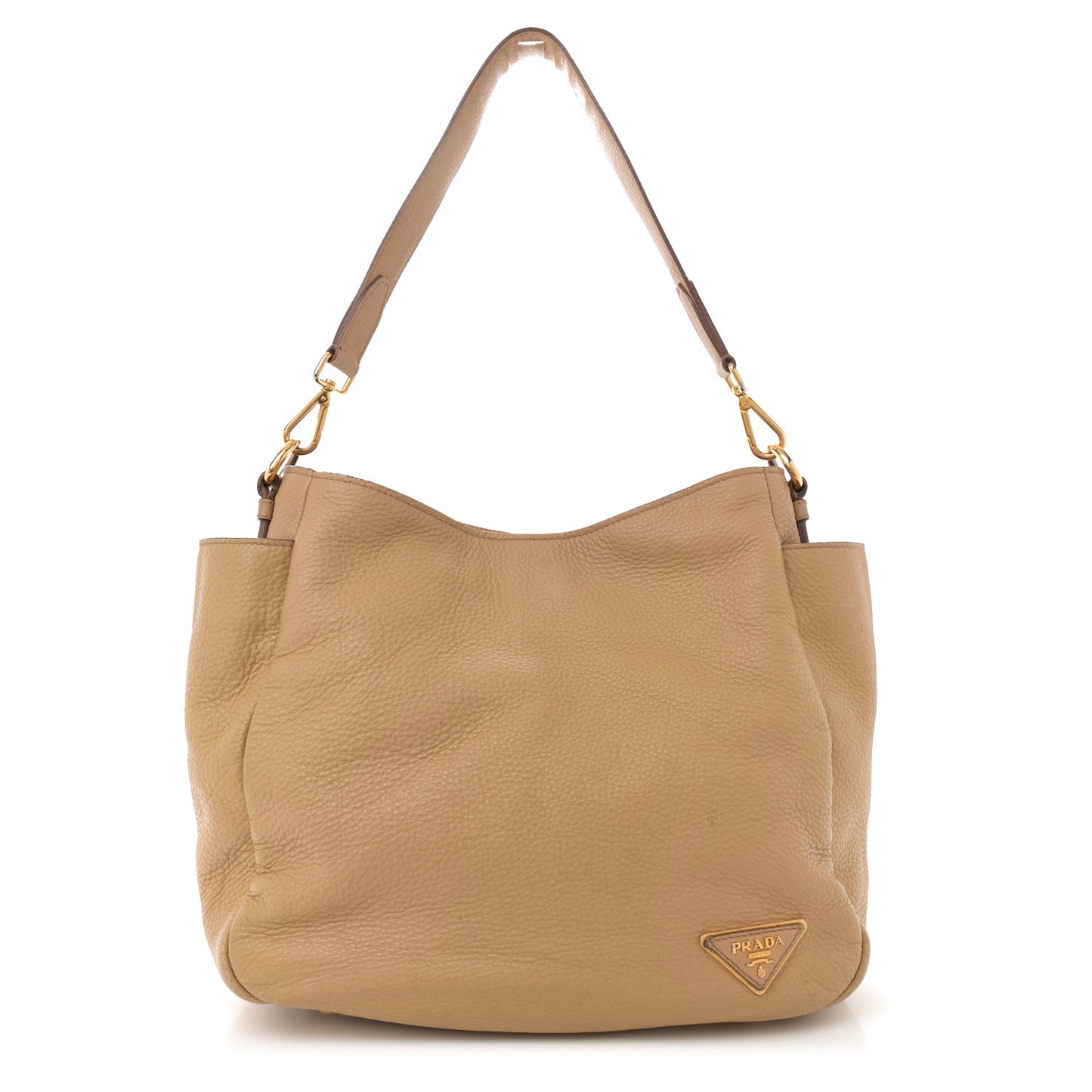 Vitello Daino Side Pocket Hobo Noisette