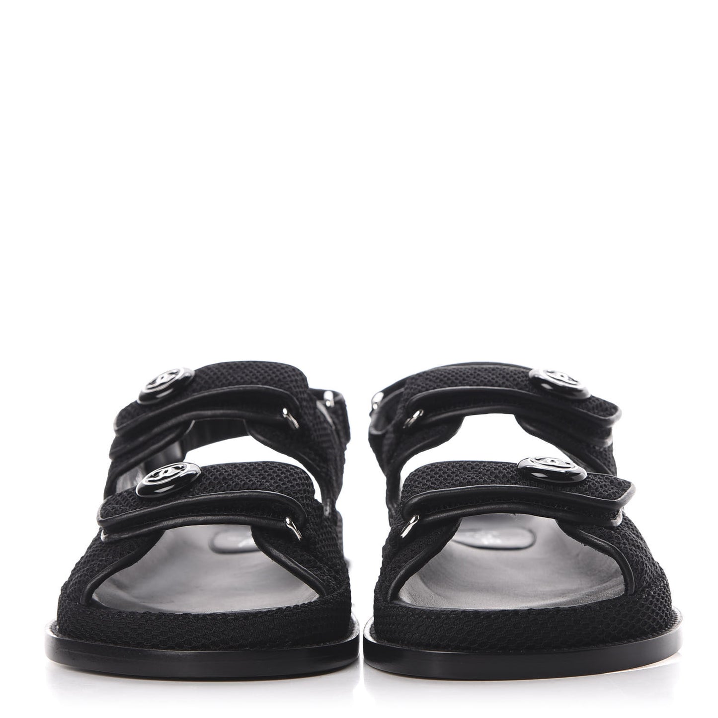 Fabric Velcro Dad Sandals 36 Black