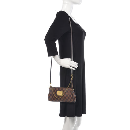 Louis Vuitton Damier Ebene Eva Clutch 2 of 9