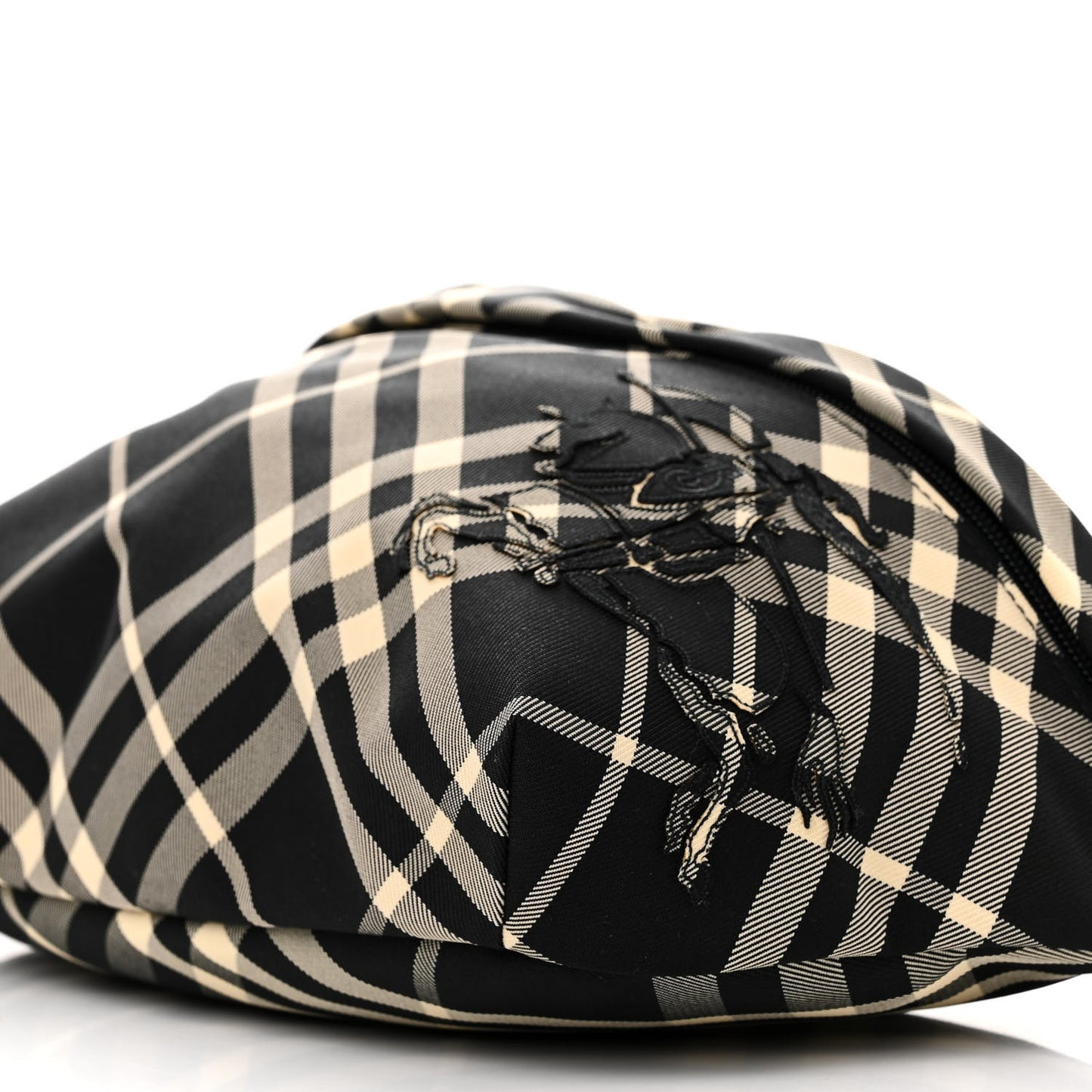 Nylon Essential Check Belt Bag Black Calico