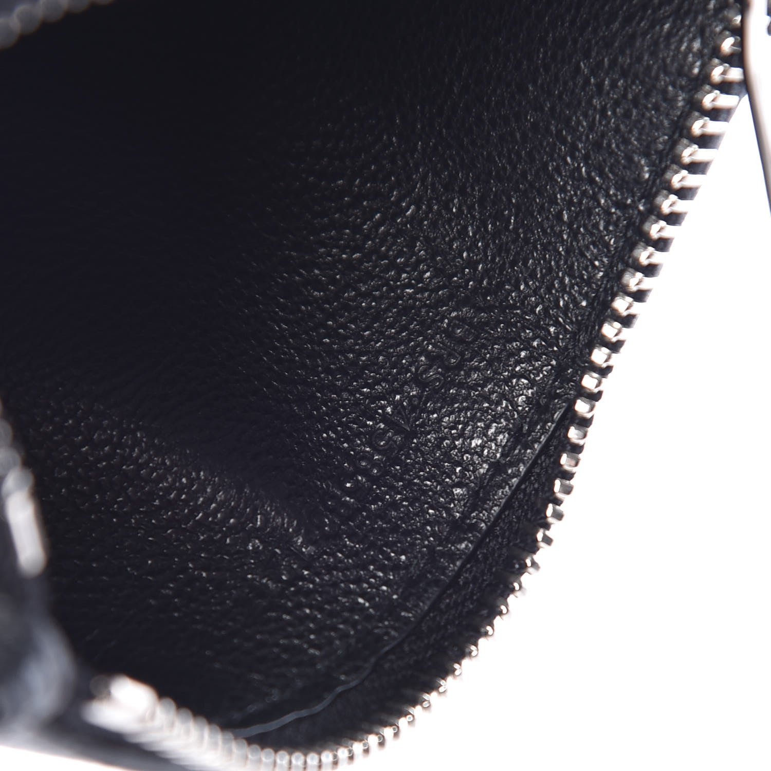 Saint Laurent Grained Calfskin 5 Fragments Zip Pouch Card Holder Black 7 of 7