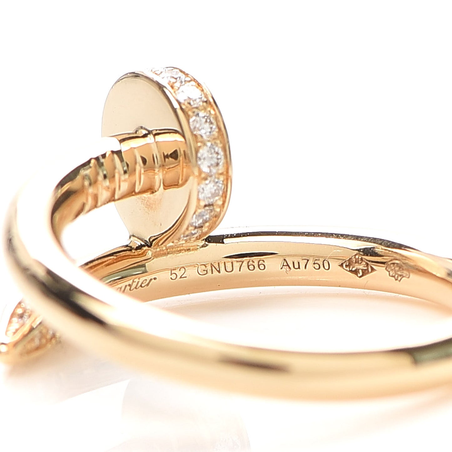 18K Yellow Gold Diamond Juste Un Clou Ring 52 6