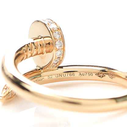Cartier 18K Yellow Gold Diamond Juste Un Clou Ring 52 6 5 of 7