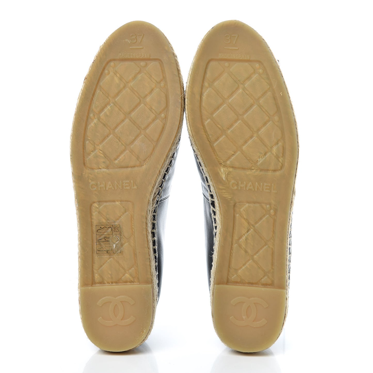 Lambskin CC Espadrilles 37 Black