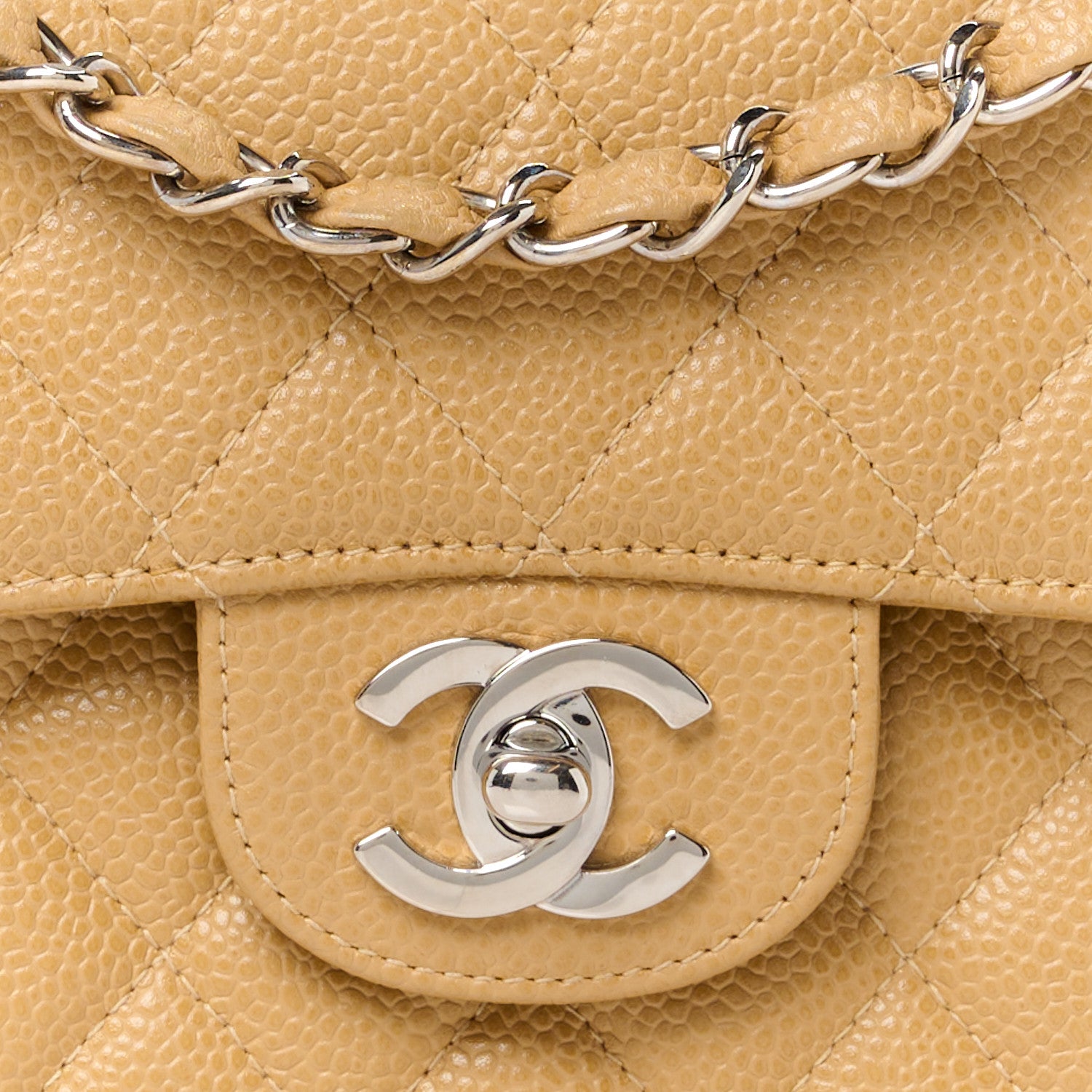 Chanel Caviar Quilted Small Double Flap Dark Beige 9 of 11