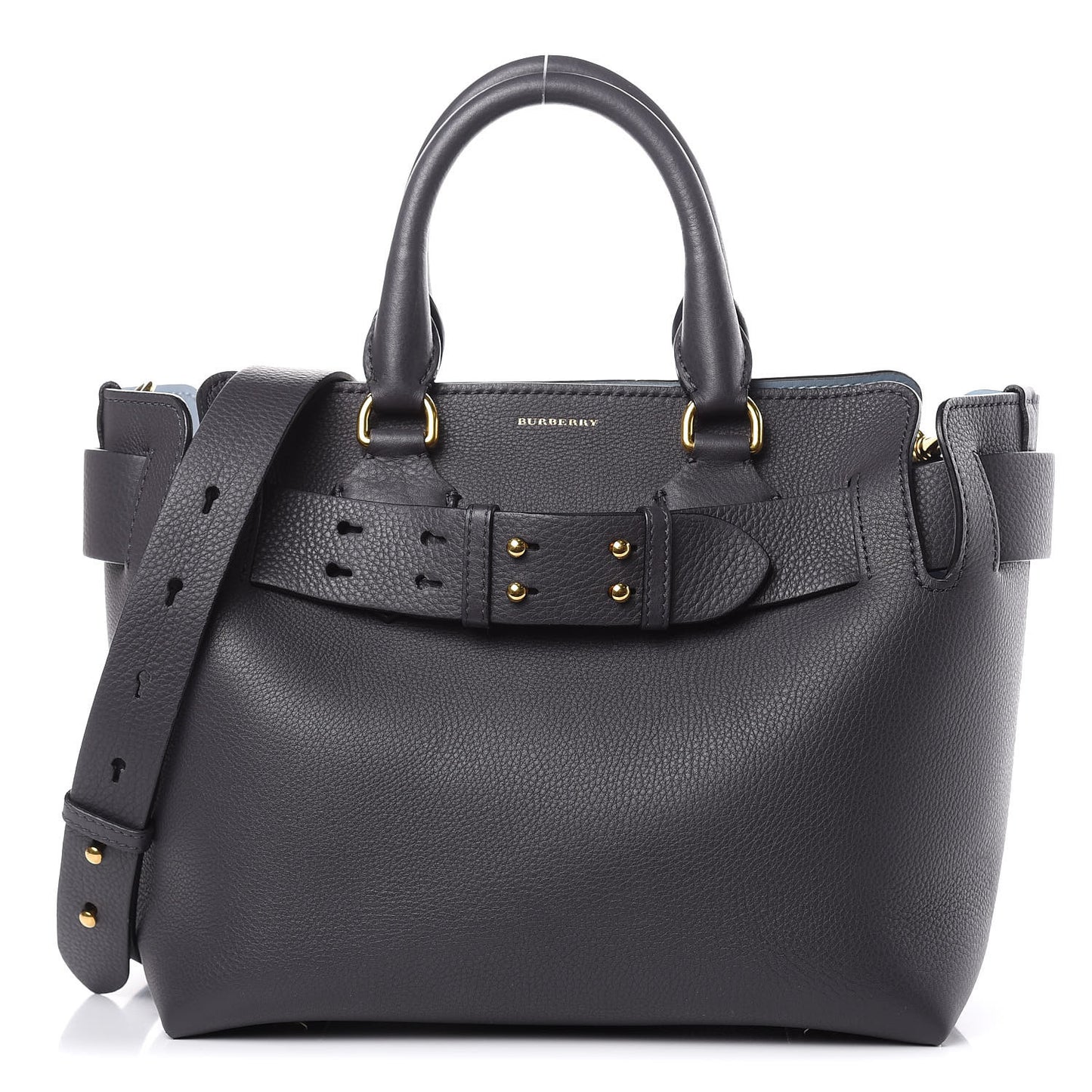 Soft Grain Calfskin Small Belt Bag Charcoal Grey
