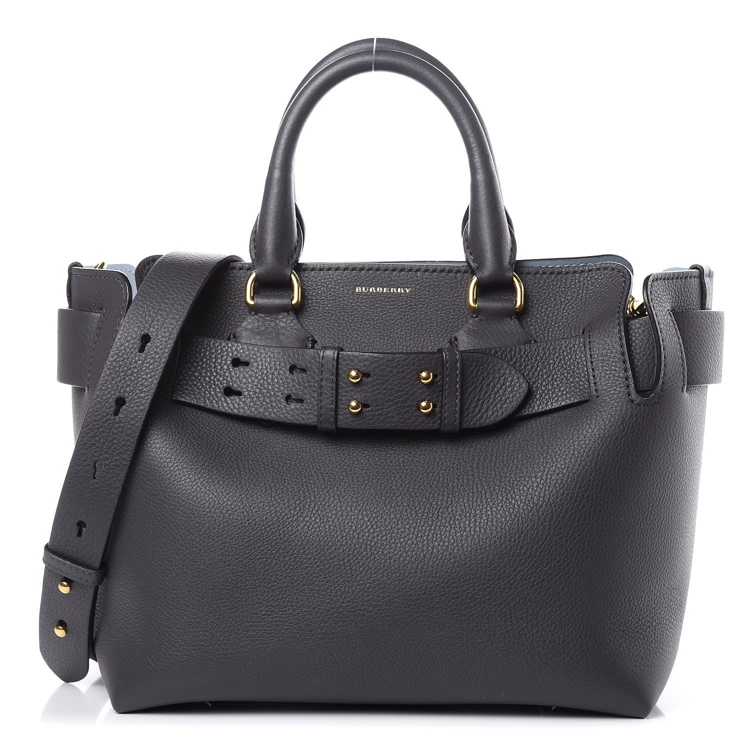 Burberry Soft Grain Calfskin Small Belt Bag Charcoal Grey 1 of 15