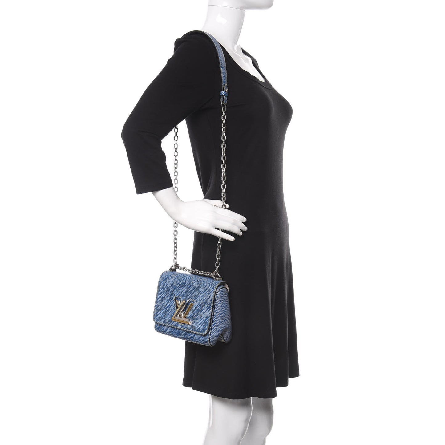 Epi Twist Shoulder Bag PM Denim Light