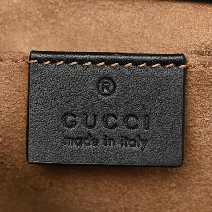 Gucci GG Supreme Monogram Calfskin Small Padlock Shoulder Bag Beige Black Cuir 6 of 12