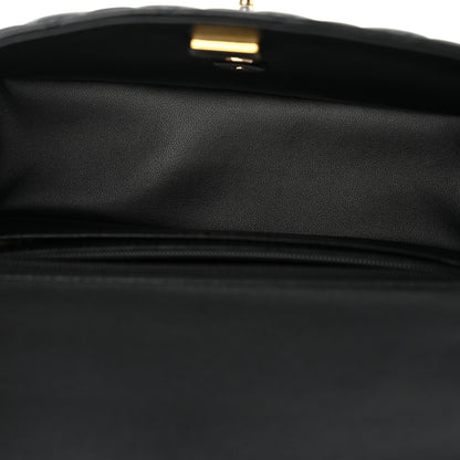 Chanel Lambskin Quilted Mini Top Handle Rectangular Flap Black 5 of 11