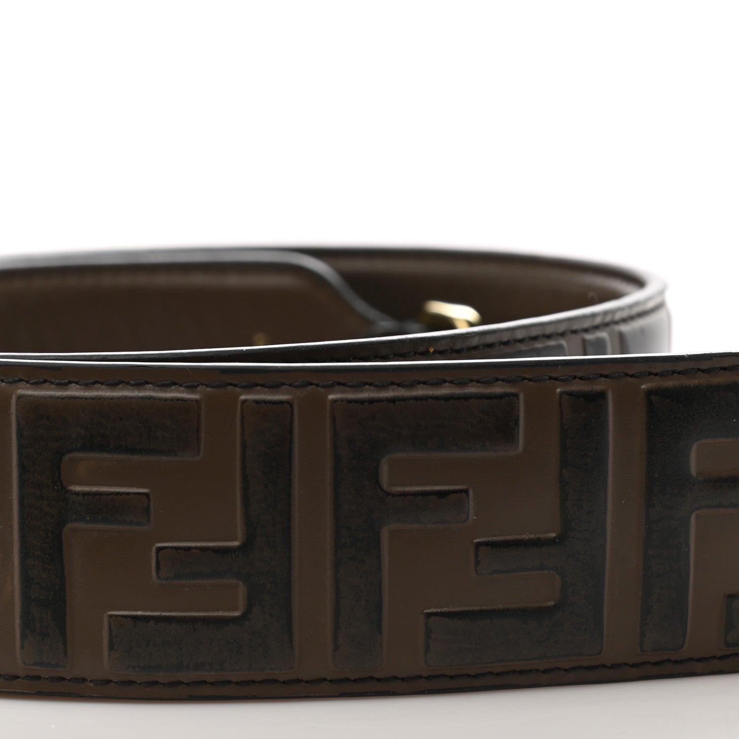 Fendi Vitello Century Bi-Color FF 1974 Embossed Strap You Maya Black 6 of 6