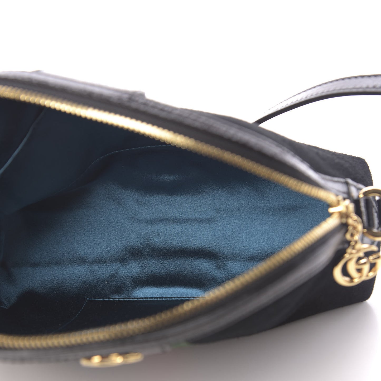 Suede Patent Web GG Small Ophidia Dome Shoulder Bag Black