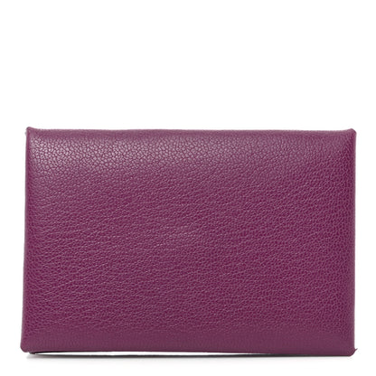 Hermes Chevre Mysore Calvi Card Case Anemone 1 of 8