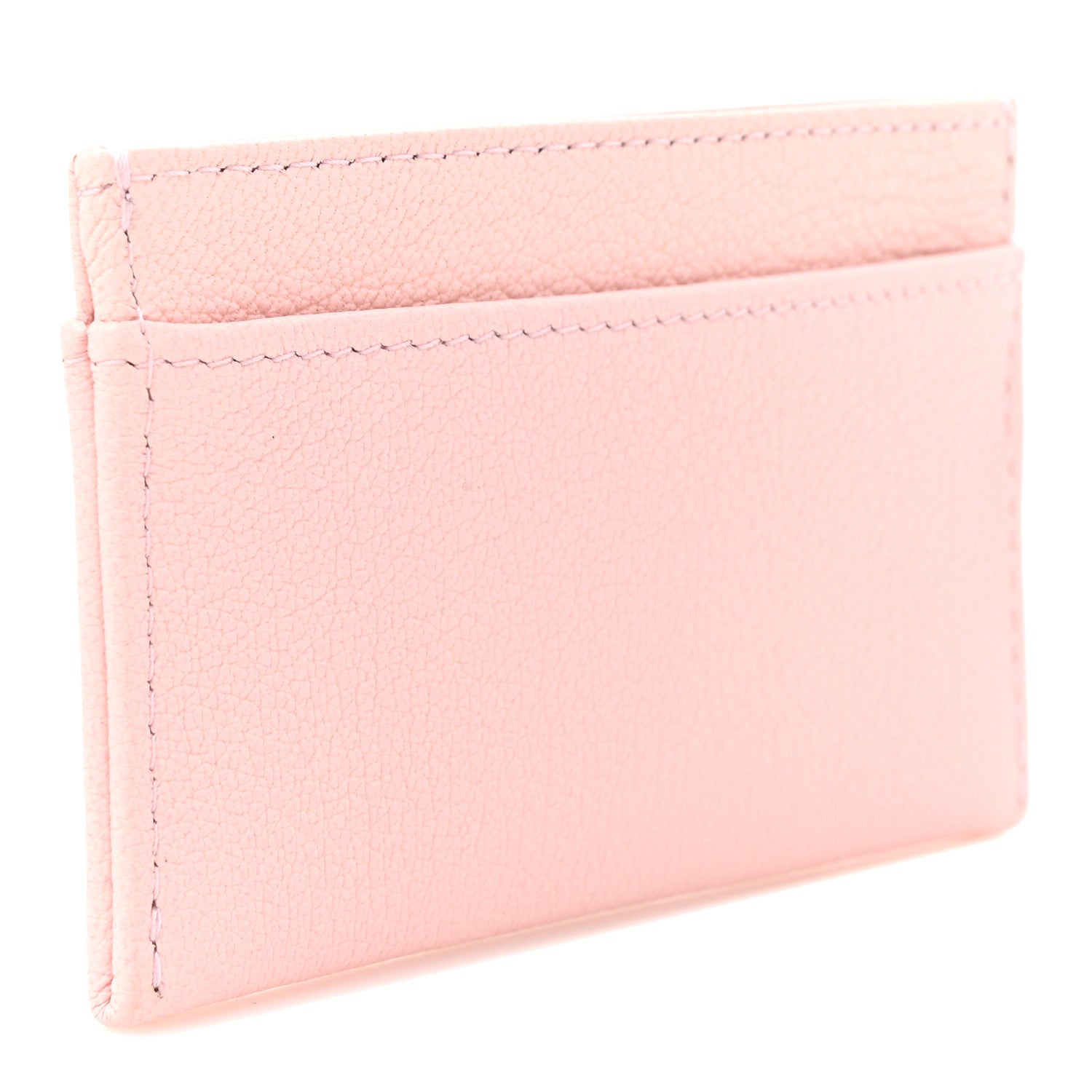 Chanel Grained Goatskin CC Apple Card Holder Light Pink Dark Burgundy 3 of 8