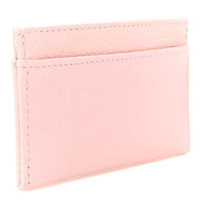 Chanel Grained Goatskin CC Apple Card Holder Light Pink Dark Burgundy 3 of 8