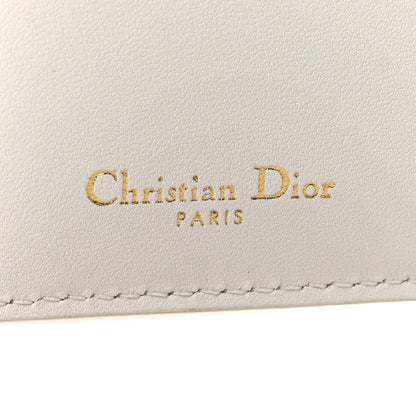 Christian Dior Calfskin Zodiac Print Caro Medium Wallet White Multicolor 7 of 9