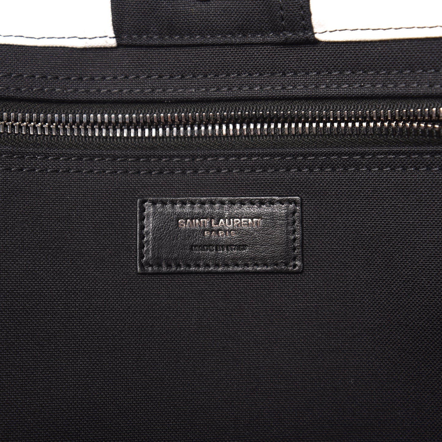 Canvas Noe Striped Tote Black White