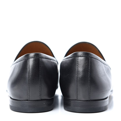 Gucci Calfskin Womens Jordaan Loafers 37.5 Black 7 of 11