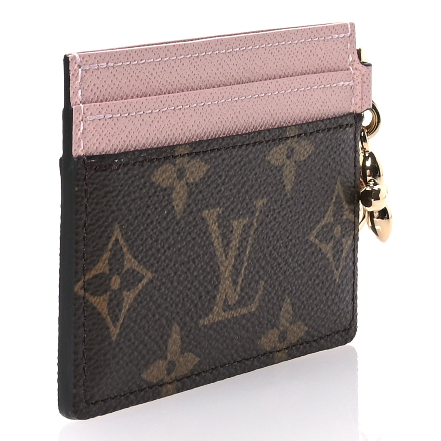 Louis Vuitton Monogram LV Charms Card Holder Rose Ballerine 3 of 7