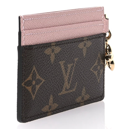 Louis Vuitton Monogram LV Charms Card Holder Rose Ballerine 3 of 7
