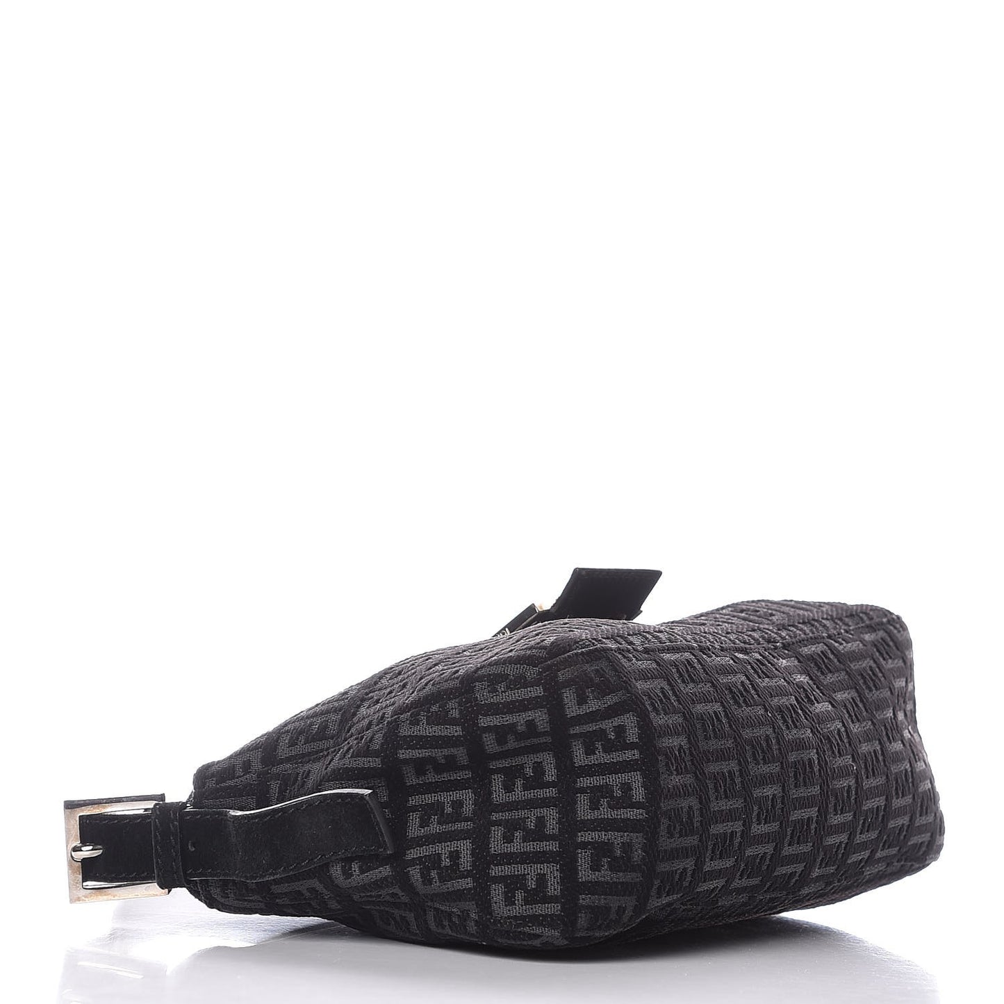 Velvet Zucchino Suede Baguette Black Grigio
