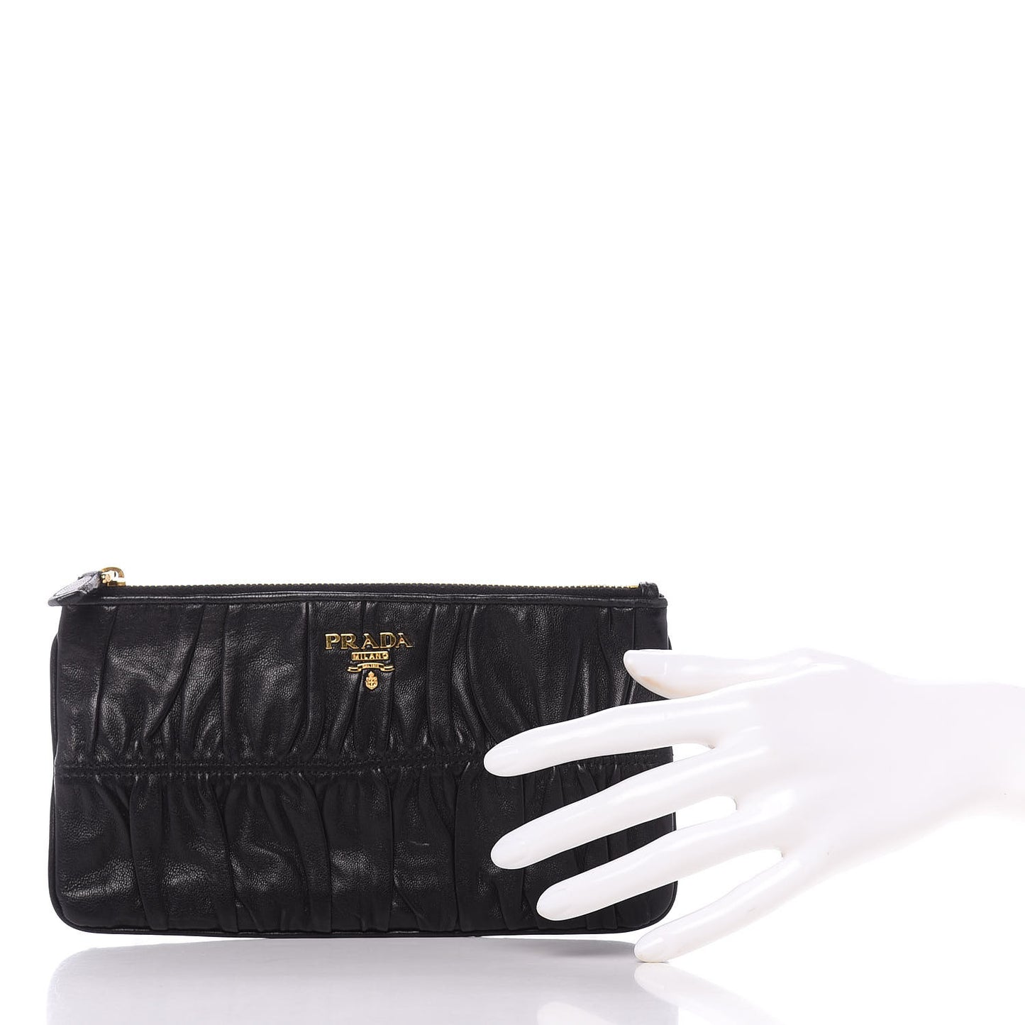 Nappa Gaufre Pouch Black