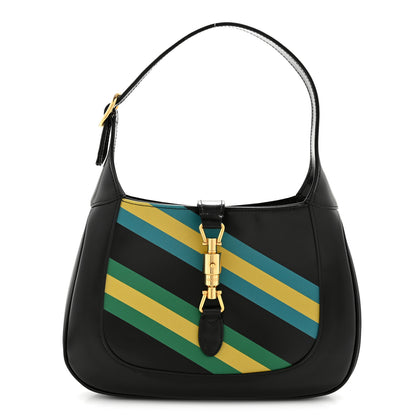 Gucci Boarded Dyana Lux Calfskin Centum Small Jackie 1961 Hobo Black Multicolor 1 of 11