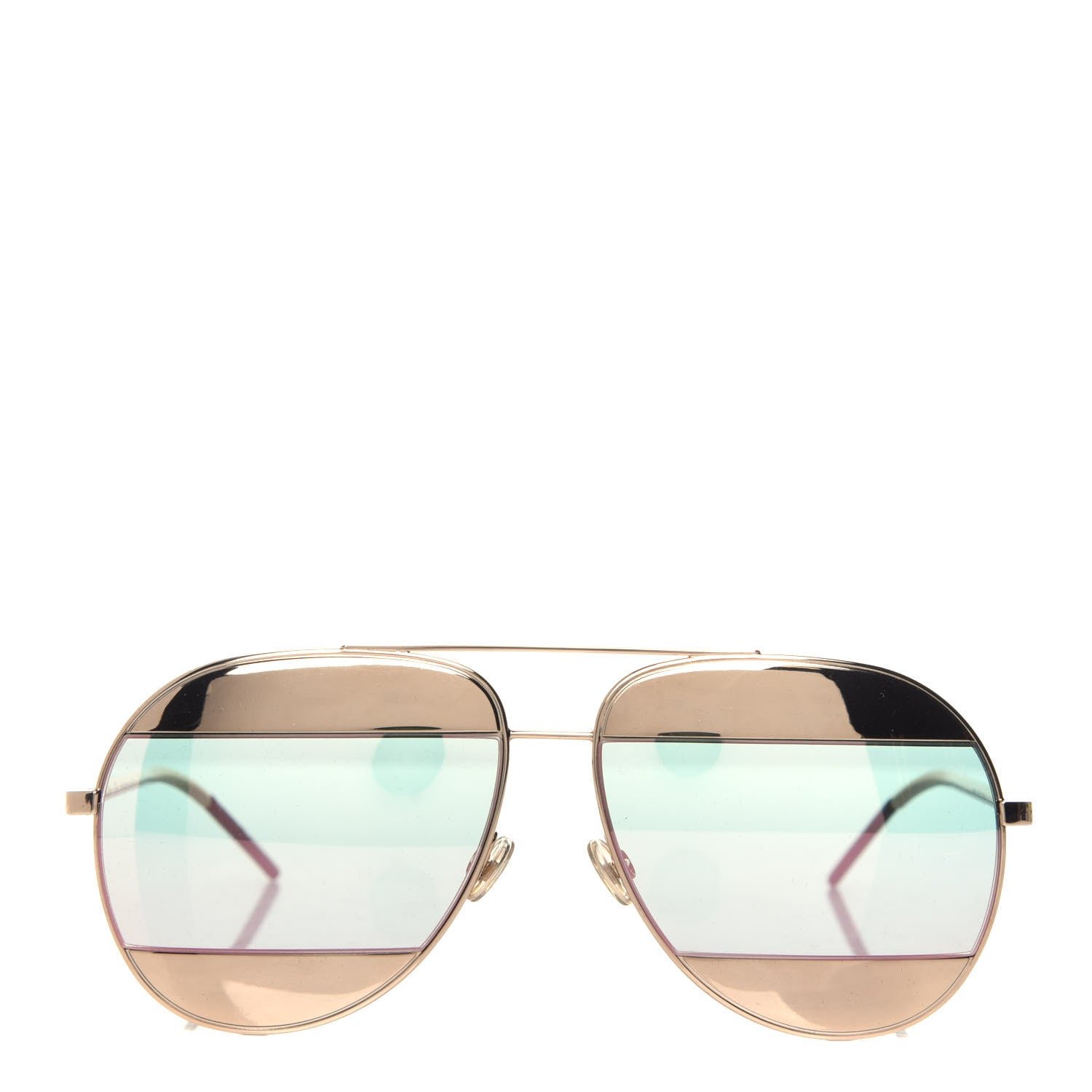 Christian Dior Split 1 Aviator Sunglasses Gold 2 of 7