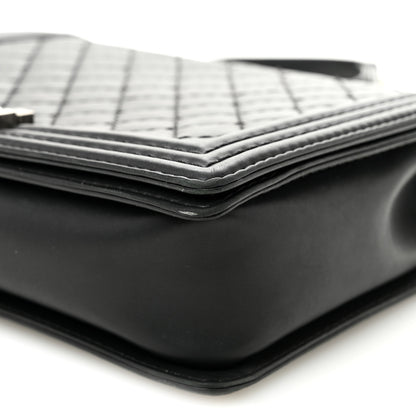 Chanel Calfskin Double Stitch Large Boy Flap Black 10 of 13