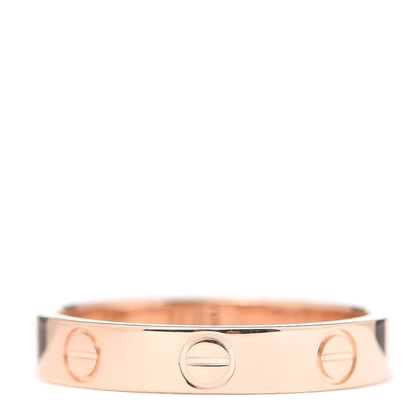 18K Pink Gold 3.5mm LOVE Wedding Band Ring 52 6